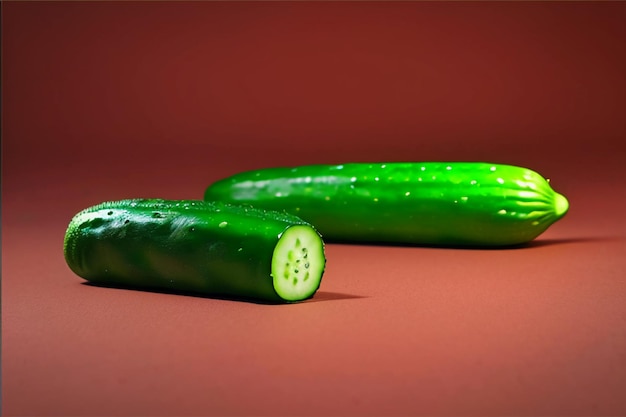 Foto groene komkommer groente voedzaam heerlijk vers voedsel behang achtergrond illustratie