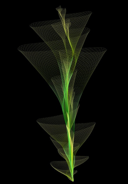 Groene lijnen op een zwarte achtergrond
