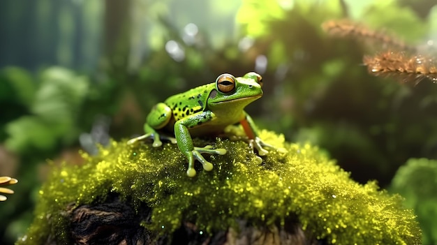 Groene litoria-kikker