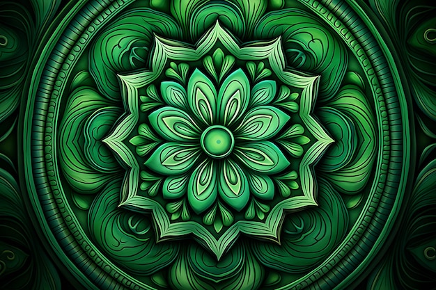 Groene mandala achtergrond