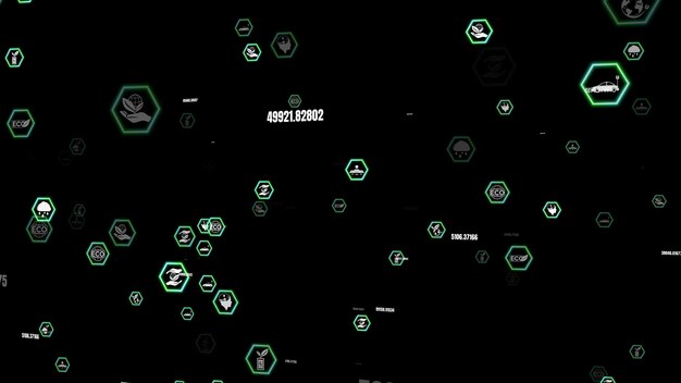 Groene milieuvriendelijke zakelijke technologie abstracte achtergrondelementen