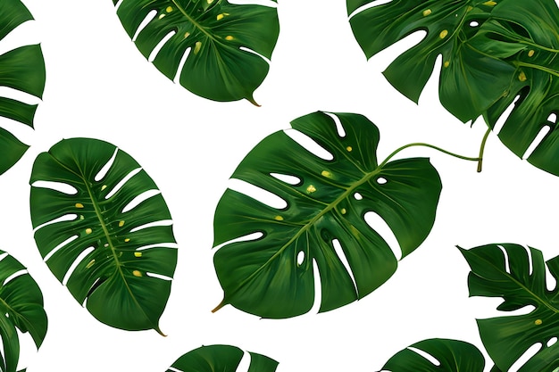 Groene monstera bladeren vintage op naadloze achtergrond