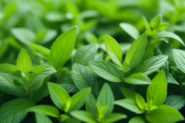 Groene muntbladeren Aromatisch kruid voor theecosmetica Biologisch medicijnconcept