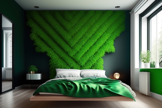 Groene muur interieur