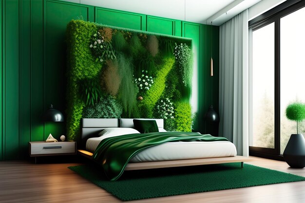 Groene muur interieur