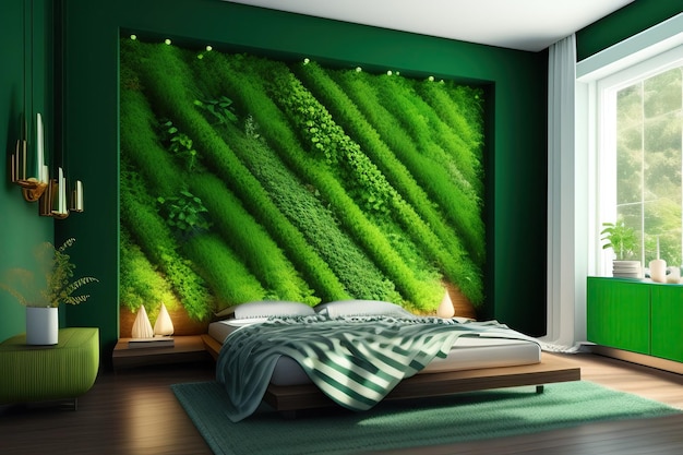 Groene muur interieur