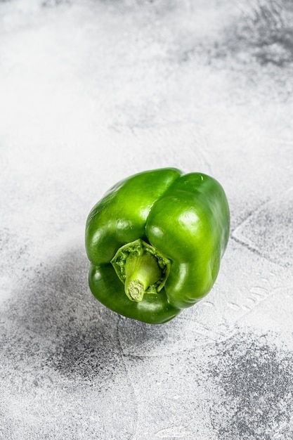 Groene paprika. Bovenaanzicht