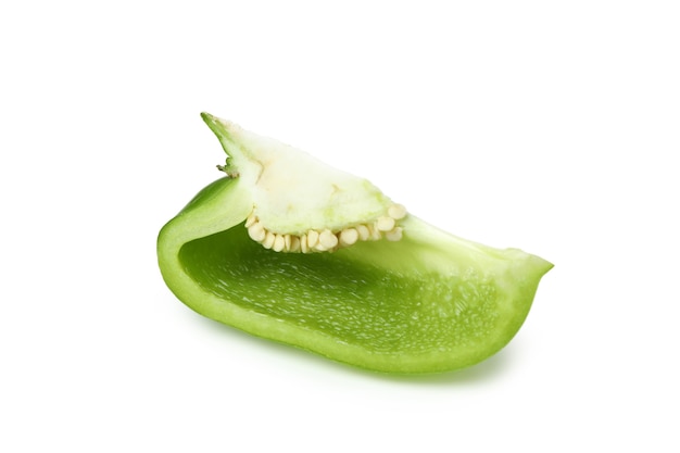 Groene paprika geïsoleerd op witte achtergrond