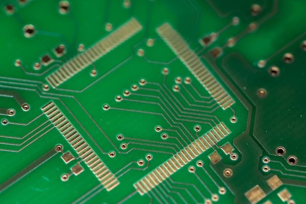 Groene PCB close-up shot