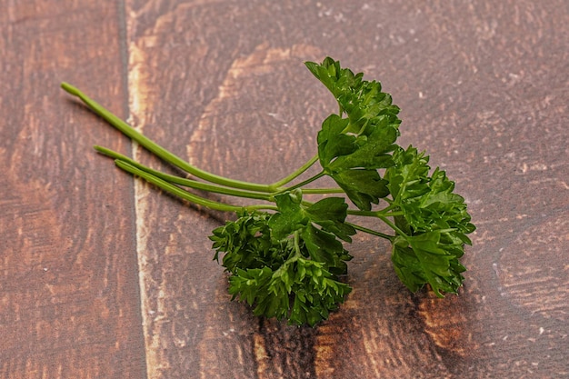 Foto groene peterselie laat aroma heap geïsoleerd