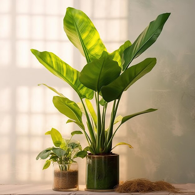 groene potplanten op tafel