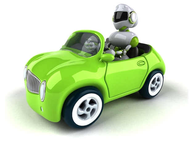 Groene robot - 3D illustratie