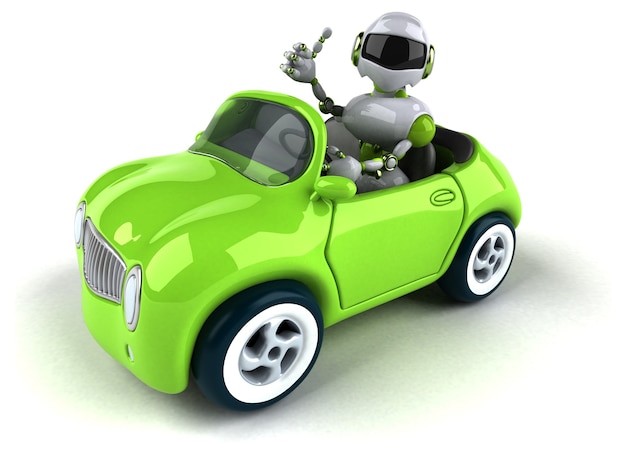 Groene robot - 3D illustratie