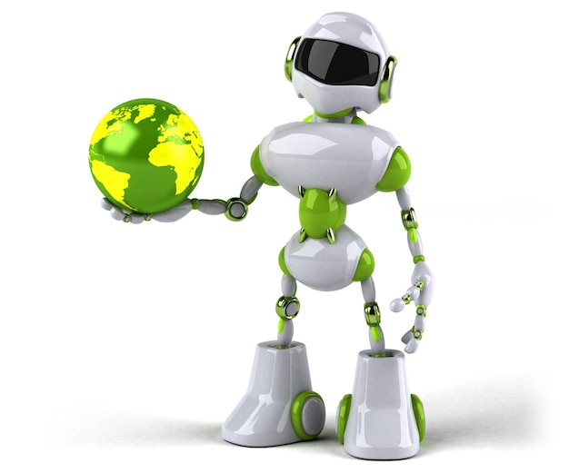 Groene robot - 3D illustratie