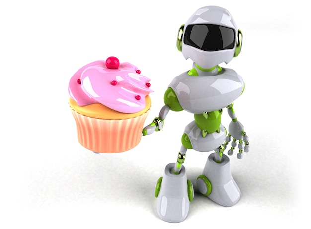 Groene robot - 3D illustratie