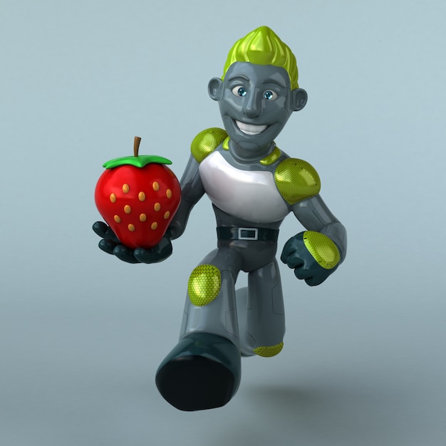 Groene Robot - 3D illustratie