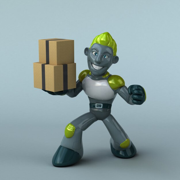 Groene robot - 3D illustratie