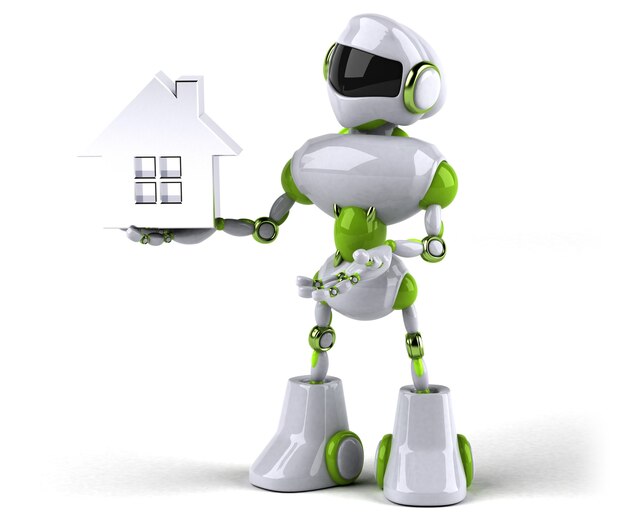 Groene robot - 3D illustratie
