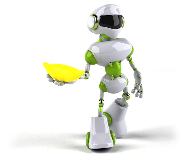 Foto groene robot - 3d illustratie