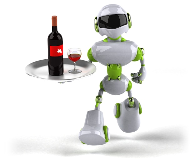 Groene robot - 3D-personage