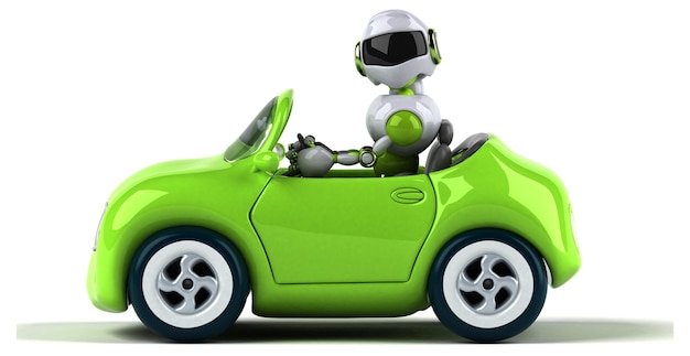 Groene robot - 3D-personage