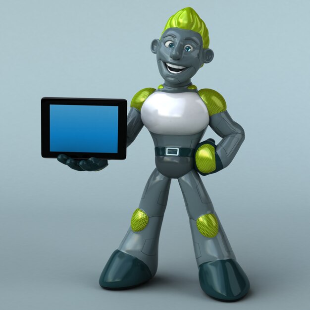 Foto groene robot illustratie