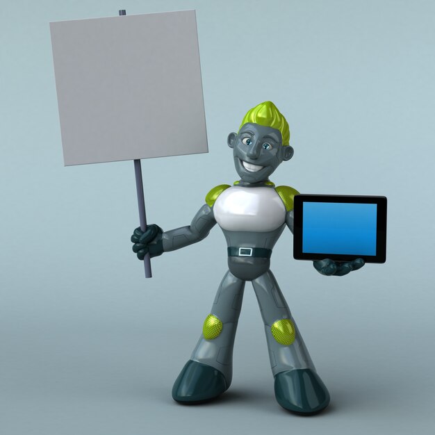 Foto groene robot illustratie