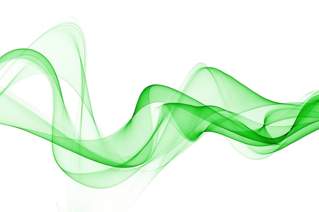 groene rookverlichting abstracte op witte achtergrond
