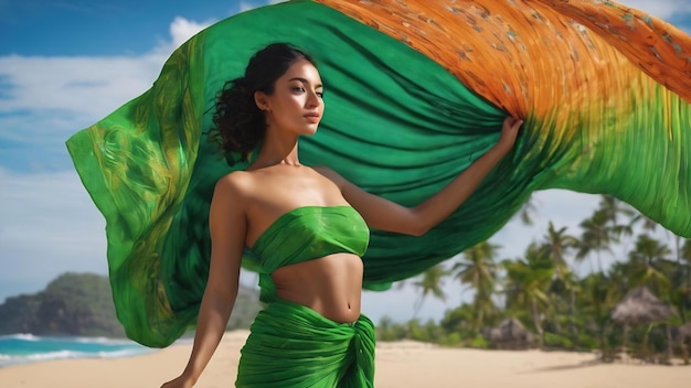 Groene sarong