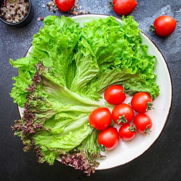 Groene sla met tomaten verse salade