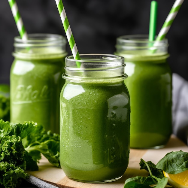 Groene smoothie Illustratie Generatieve AIxD