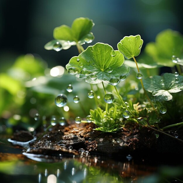 Groene symfonie Groene achtergrond afbeelding