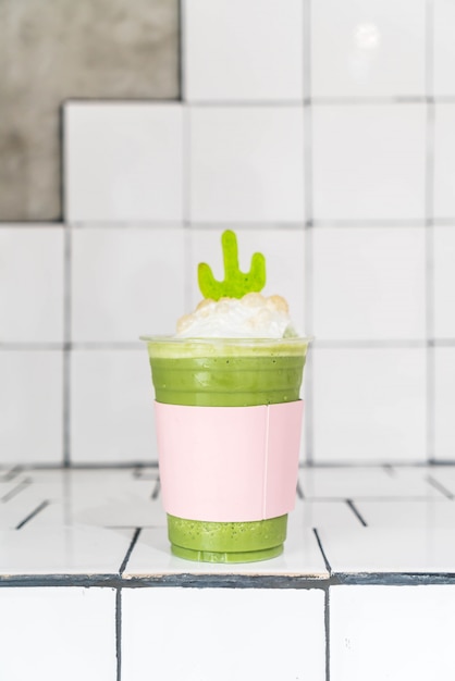 Groene thee frappe