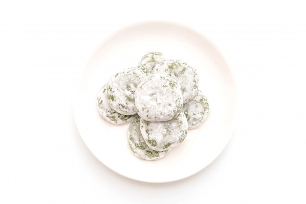 groene thee mochi met rode boon