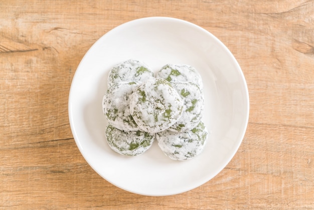 groene thee mochi met rode boon