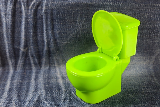 Groene toiletpot