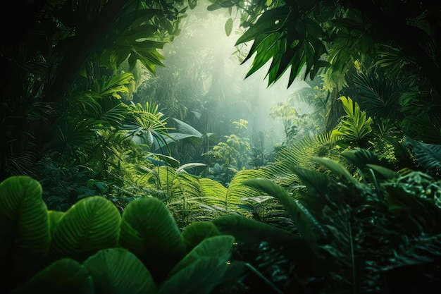 Groene tropische bladeren in de jungle