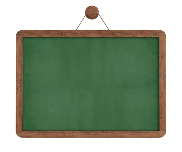 Foto groene vintage schoolbord geïsoleerd