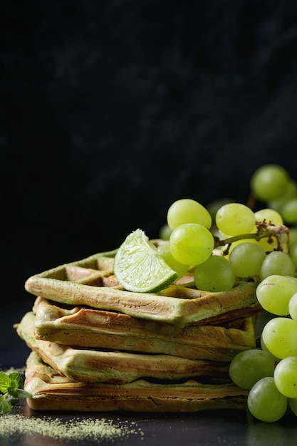 Groene Wafels Met Druiven