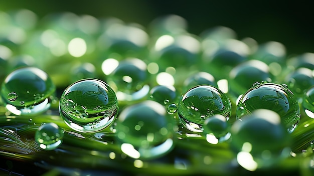 groene waterdruppels HD 8K wallpaper Stock Fotografie Beeld