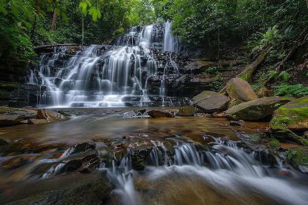 Groene waterval van Phu soi dao Uttaradit Thailand