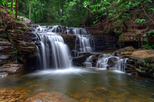 Groene waterval van Phu soi dao Uttaradit Thailand