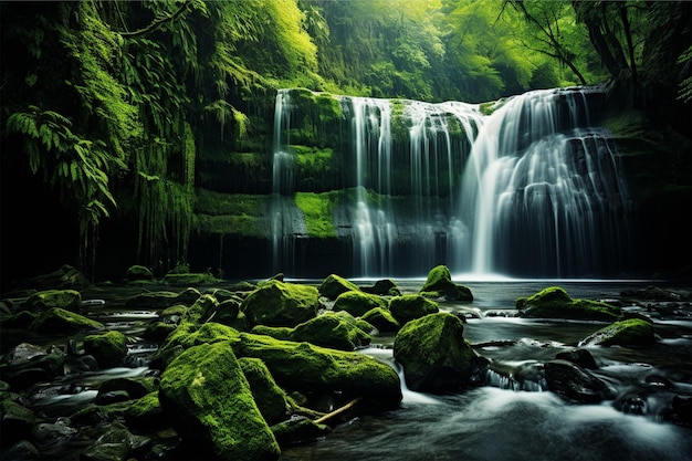 Groene watervallen