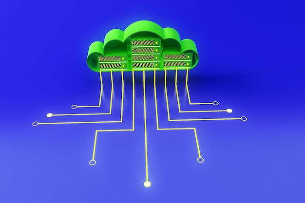 Groene wolk met circuit