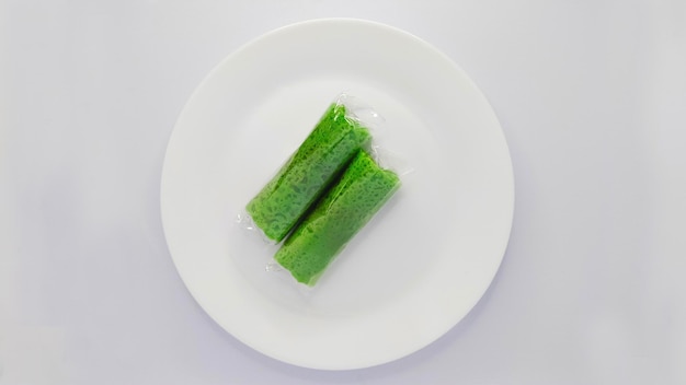 Groene wrap roll quotDadar Gulungquot cake traditionele gerechten uit Azië Indonesië