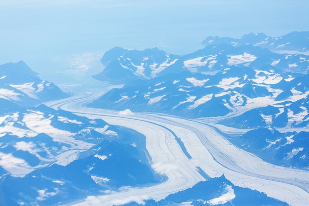 Groenland landschappen bekijken van bovenaf