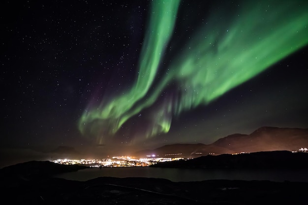 Groenlands noorderlicht nabij Nuuk, oktober 2015