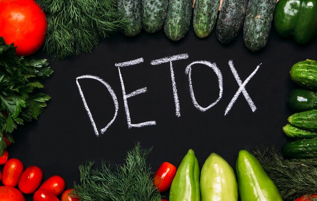 Groenten detox achtergrond