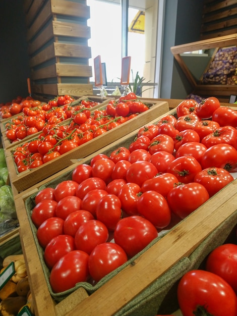 Foto groenten en fruit op een boerenmarkt