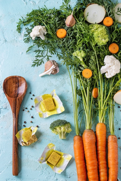 Groenten voor het koken van soep